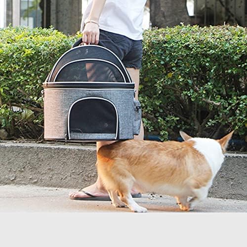 SCDZS Şeffaf Omuz Kedi Taşıyıcı Sırt Çantası Paketi evcil hayvan çantası Şeffaf Pencere Sırt Çantası (Renk: Gri)