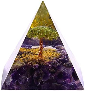 Orgon Piramidi Başarı için, El Yapımı Piramit Ametist Şifa Kristal Taş Piramit, Koruma Kristalleri Orgon piramidi