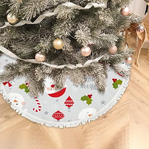 Baegutly Noel Ağacı Etek Yaka Taban Mat Kapak Noel Baba Sevimli Gri Noel Kış Yeni Yıl için Noel Tatil Parti Dekorasyon