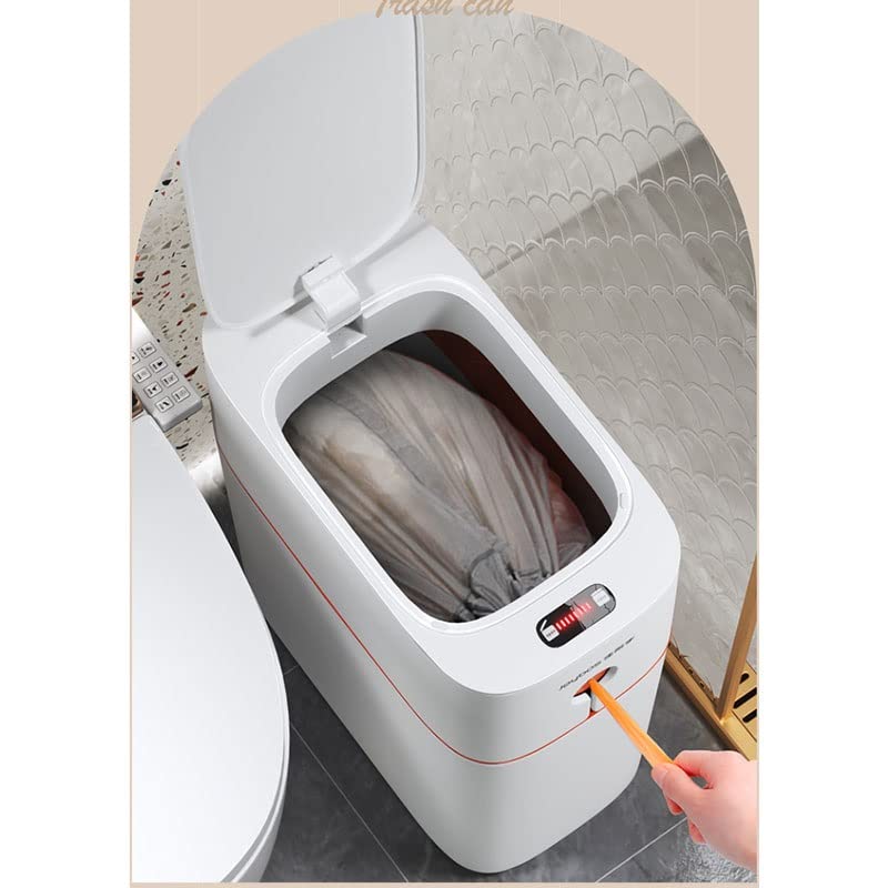 N / A Elektronik Otomatik çöp tenekesi Otomatik Paketleme 13L Ev Tuvalet Banyo Atık çöp tenekesi akıllı sensörlü çöp