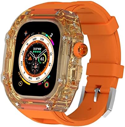 ANKANG için apple saat bandı 8 Ultra 49mm saat kayışı Şeffaf kılıf (Renk: B, Boyut: Ultra 49mm)