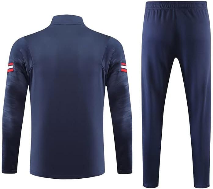 FORMD Standı Yaka Yarım zip Kazak Takım Elbise Rahat Spor antrenman kıyafeti Ceket, Mavi-XXL