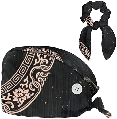 Çalışma Kap düğmeleri ile şapka içi bantı kurdele Geri Kabarık Şapkalar, japon Gece çam Ağacı Yaprakları Retro
