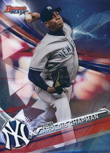 2017 Bowman'ın en iyi 45 Aroldis Chapman New York Yankees Beyzbol Kartı