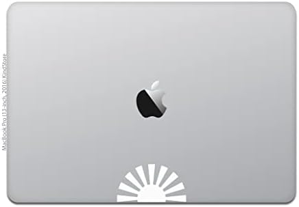 Tür Mağaza MacBook Air / Pro MacBook çıkartması Asahi Güneş Bayrağı Çıkartması Beyaz M870-W