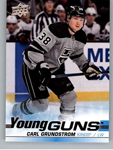 2019-20 Üst Güverte 484 Carl Grundstrom Genç Silahlar RC Çaylak Los Angeles Kings NHL Hokey Ticaret Kartı