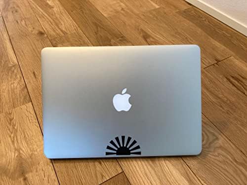 Tür Mağaza MacBook Air / Pro MacBook çıkartması Asahi Güneş Bayrağı Bayrak Çıkartması Siyah M870-B