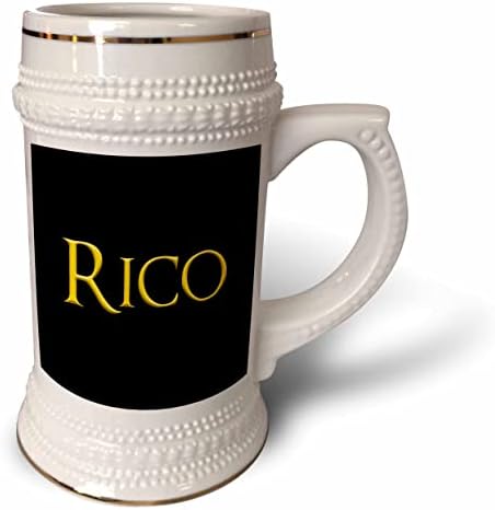 ABD'de 3dRose Rico klasik erkek bebek adı. Zarif bir muska hediyesi-22oz Stein Kupa (stn-362430-1)