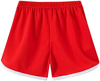 Katı Spor Atletik Çocuk Erkek egzersiz pantolonları Şort Bebek Yoga Kız Koşu Kız Pantolon Kız Dans (Kırmızı, 0-6 Ay)
