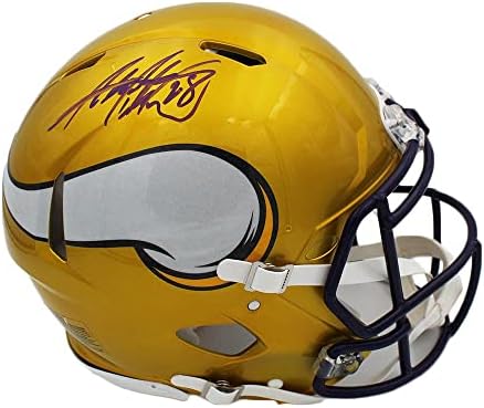 Adrian Peterson İmzalı Minnesota Vikings Speed Otantik Flaş NFL Kaskı-İmzalı NFL Kaskları