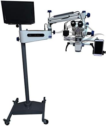 Eğilebilir Kbb Cerrahi Ameliyat Mikroskobu 0-180 Derece 5 Adım Büyütme ışın ayırıcı,HD Kamera,LED TV Komple Set (110-240V)