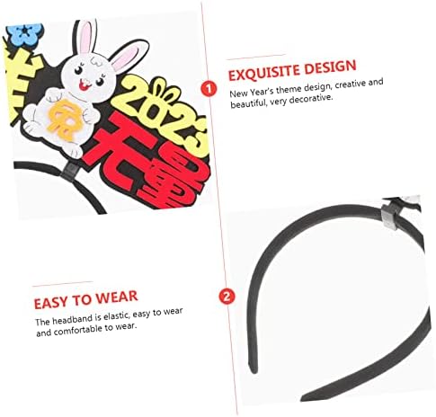 PRETYZOOM 2 adet Kafa Süslemeleri Hediye Çemberler Parti Headdress Bunny Hairbands Eve Saç Çin Bantlar Hairband Süs