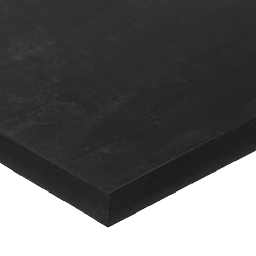SBR Kauçuk Levha, Siyah, 60A, 1/4 inç Kalınlığında x 36 inç Genişliğinde x 1 ft. Uzun