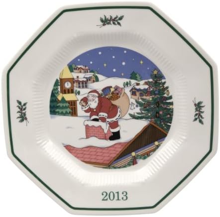 Nikko Ceramics Christmastime Tatil Sezonu 2013 Sekizgen Koleksiyon Tabağı, 10,5 inç