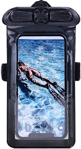 Vaxson telefon kılıfı Siyah ile Uyumlu Hisense E30 Lite Su Geçirmez Kılıfı Kuru Çanta [Ekran Koruyucu Film ]
