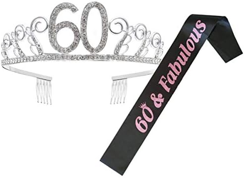 BESTOYARD Bel Bandı 60th Doğum Günü Kanat Rhinestone Saç Tarak Doğum Günü Partisi Saç Tarak Ritüel Kemer Omuz Askısı