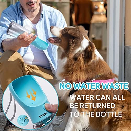 TQIGOZAI Köpek Seyahat Su Şişesi, Bulaşık Makinesinde Yıkanabilir Köpek Su Şişesi,Sızdırmaz Köpek Su Şişesi Dağıtıcısı,