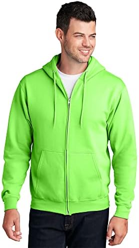 Liman ve Şirket-Core Polar Tam Fermuarlı Kapüşonlu Sweatshirt. PC78ZH Neon Yeşili