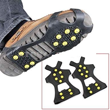 NEEBAO Buz Ayakkabı Gripperler Cleats Ayakkabı, Buz Kar Sapları Çekiş Cleats Erkekler / Kadınlar / Çocuklar için,