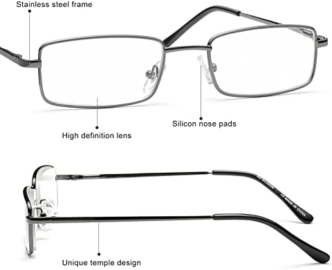 gelgit optik okuma gözlüğü erkekler kadınlar, Metal mavi ışık engelleme gözlük yaylı menteşeler, Anti göz yorgunluğu