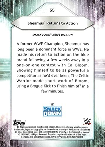 2021 Topps WWE 55 Sheamus Güreş Ticaret Kartı