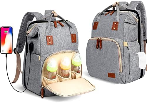 HKZ bebek bezi çantası Sırt Çantası 5 in 1 Bebek bebek bezi çantaları Kızlar ve Erkekler için, seyahat Katlanabilir