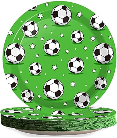 Futbol Tabakları, 20 ADET 9 Futbol Kağıt Tabaklar Futbol Sofra Futbol tatlı tabakları Dünya Kupası için 2022 Futbol