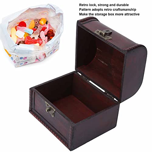 Hazine Sandığı, Mücevher Saklama kutusu Kilitli Dekoratif Kutu Hatıra Kutusu Kilitlenebilir Masa Kapaklı kutu Vintage