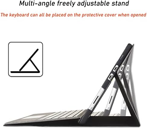 xısıcıao Microsoft Surface Pro 8 Koruyucu Kılıf Standı, 13 İnç Ultra İnce Hafif İş Portföyü, Klavye Kapağı ile Uyumlu