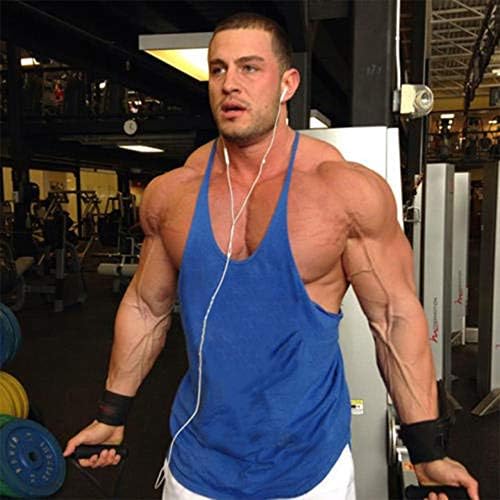 JEEİNG DİŞLİ erkek Stringer Vücut Geliştirme Egzersiz spor kolsuz tişört Eğitim Y Geri Pamuk
