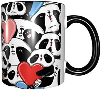 Sevimli Panda Seramik Kahve kulplu kupa çay bardağı 12oz Kadınlar için Ofis Ev Kişiselleştirilmiş Eve Taşınma Hediye