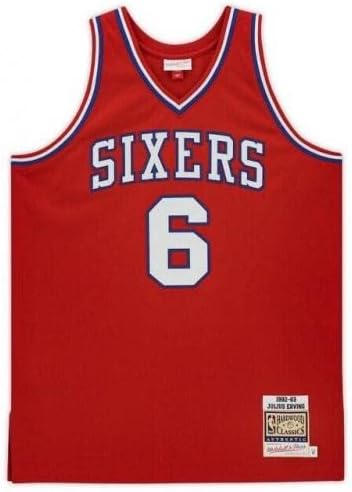 Julius Erving İmzalı İmzalı Mitchell & Ness Forması İmzalı Philadelphia 76ers-İmzalı NBA Formaları