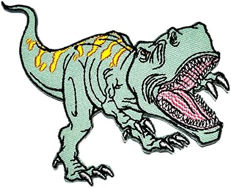 Nadir Yama Tyrannosaurus Rex Dinozor Yamalar Kükreyen Dinozor Karikatür Çocuklar Sticker Moda Şapka Kap Polo Sırt