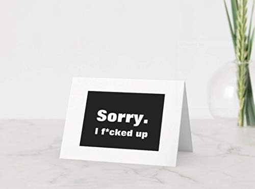 Özür Dilerim Özür Kartı-Beni Affet Not Kartı-Onun için Komik Sevimli Tebrik Kartı Hediyesi - Büyük Boy [5x7 inç] Özür