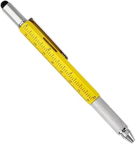 Çok Aracı Kalem Cetvel ile 6 in 1 Metal Teknoloji Kalem, terazisi, Stylus, düz Kafa ve Phillips Tornavida Yenilik