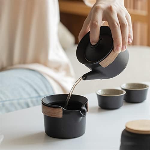 XSNBH Seyahat çay seti Hızlı Fincan Küçük Set saklama kutusu Taşınabilir Açık çaydanlık Çay Fincanı Kung Fu çay seti