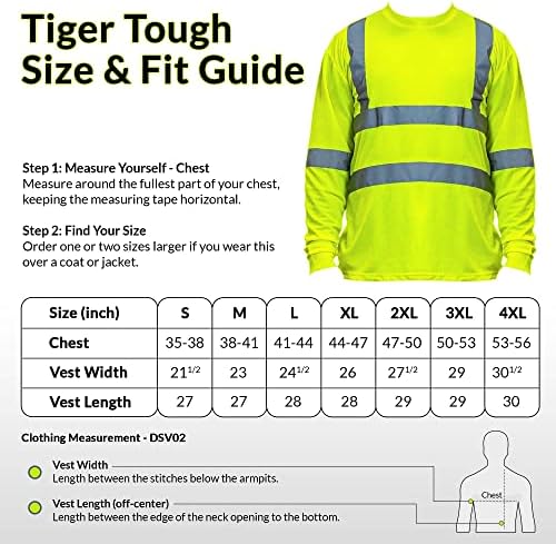Tiger Tough Ürünleri Yansıtıcı Yüksek Görünürlük Uyumlu 6 Cepli Güvenlik Yeleği