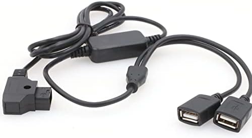 ZBLZGP D-tap çift USB 5V 2A adaptör güç kablosu için V-Mount pil cep telefonu