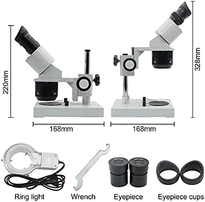 CZDYUF 10X-20X-30X-40X Binoküler Stereo Mikroskop ışıklı Endüstriyel Mikroskop w / Mercek İzle Onarım PCB Muayene