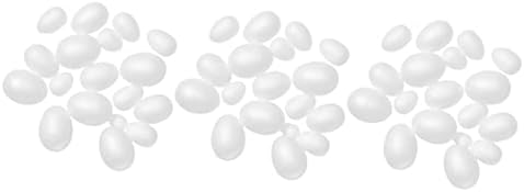 SEWACC 150 Adet Paskalya Köpük Yumurta DIY Hediye Beyaz Süs Beyaz Dekor Simülasyon Yumurta Beyaz Polistiren Yumurta