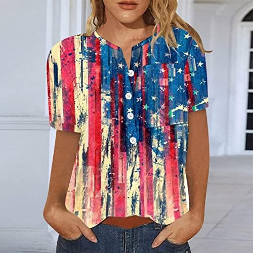 Kadın Kısa Kollu Gömlek Bayan Üstleri Kısa Kollu Yaz Moda Rahat Moda Baskı T Shirt Düğmesi Boyun T