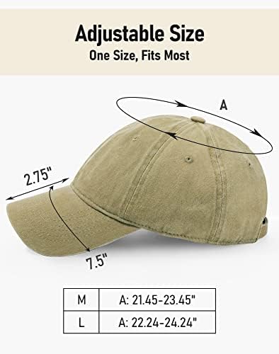 VODİORE 2 Paket Vintage Yıkanmış beyzbol şapkası Sıkıntılı beyzbol şapkası Unisex Ayarlanabilir baba şapkası Kadın