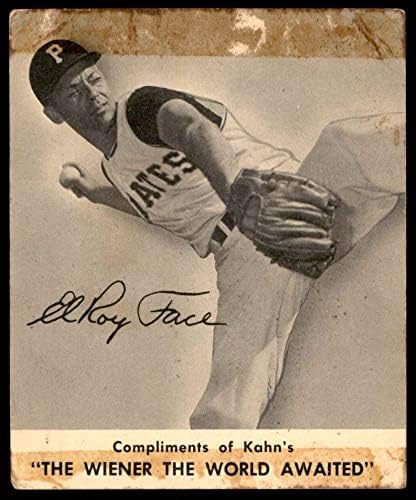 1959 Kahn's Roy Face Pittsburgh Pirates (Beyzbol Kartı) ADİL Korsanlar