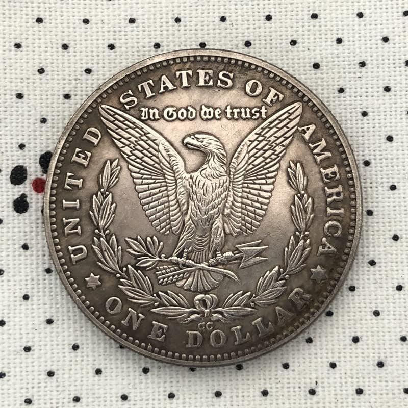 QİNGFENG 38MM Antik Gümüş Dolar Sikke Amerikan Morgan Serseri Sikke 1890CC Zanaat 32