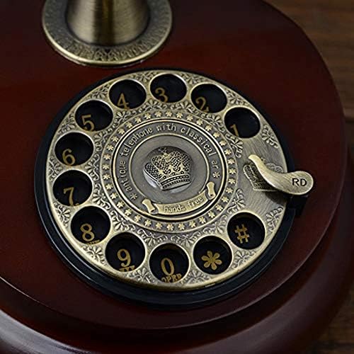 UXZDX CUJUX Masif Ahşap Masa Telefonu-Sabit Dijital Vintage Telefon Klasik Avrupa Retro Sabit Telefon Ev Otel Ofis