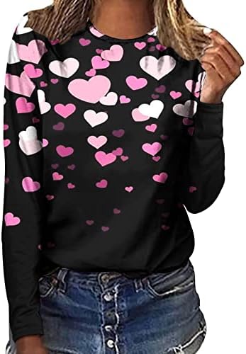 Sevgililer Günü Uzun Kollu Gömlek Bayan Sevimli Kravat Boya Üstleri Rahat Moda Leopar Tunik Tees Şık Baskılı Bluz