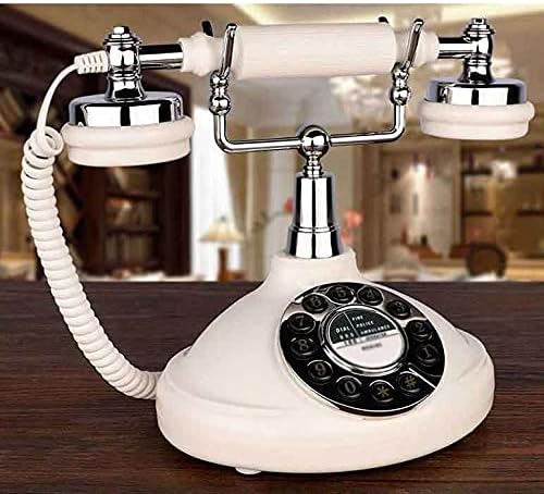 PDGJG Retro Sabit Telefon ABS Antika Sabit Telefon Eski Kablolu Tekrar Arama Ev Ofis Otel Bar Okuma Odası