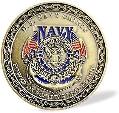 ABD Donanması Şefi Askeri Mücadelesi Madeni Para Pozitif Liderliğin Gücü Bana Basma