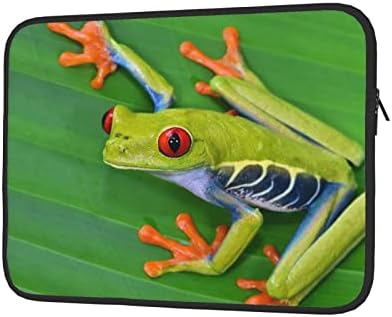 Hayvan kurbağa yaprak Yaprakları küçük Laptop çantası,dayanıklı su geçirmez kumaş,13/15 inç Laptop çantası,iş, okul