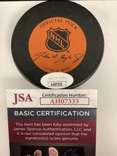 Ray Bourque İmzalı Hokey Diski NHL Boston Bruins İmzası JSA HHOF En iyi 100 İmzalı NHL Diski